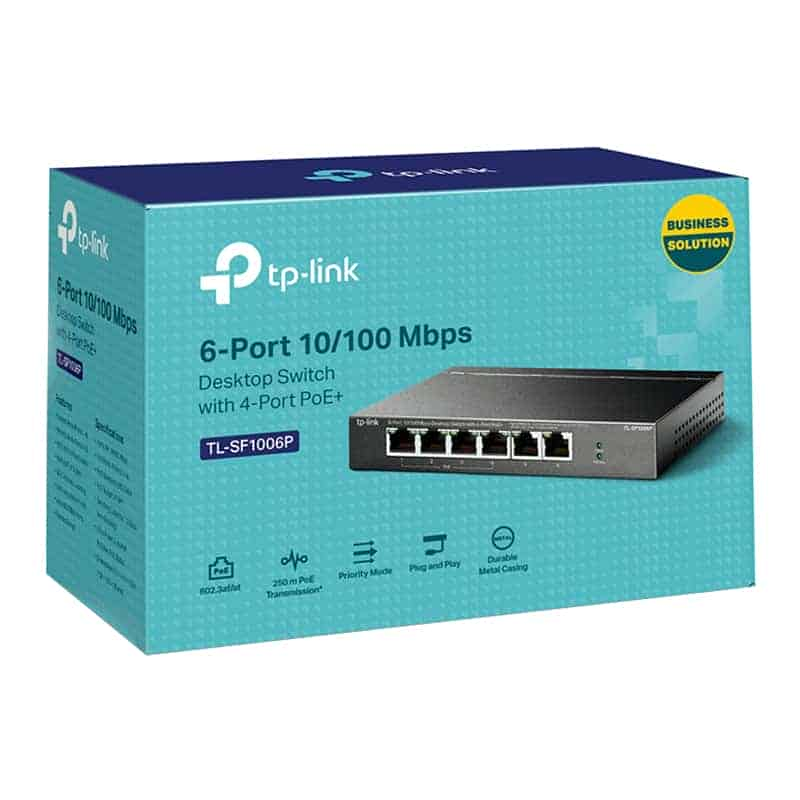 (image for) TPLINK 6-Port Desktop Switch with 4-Port PoE+